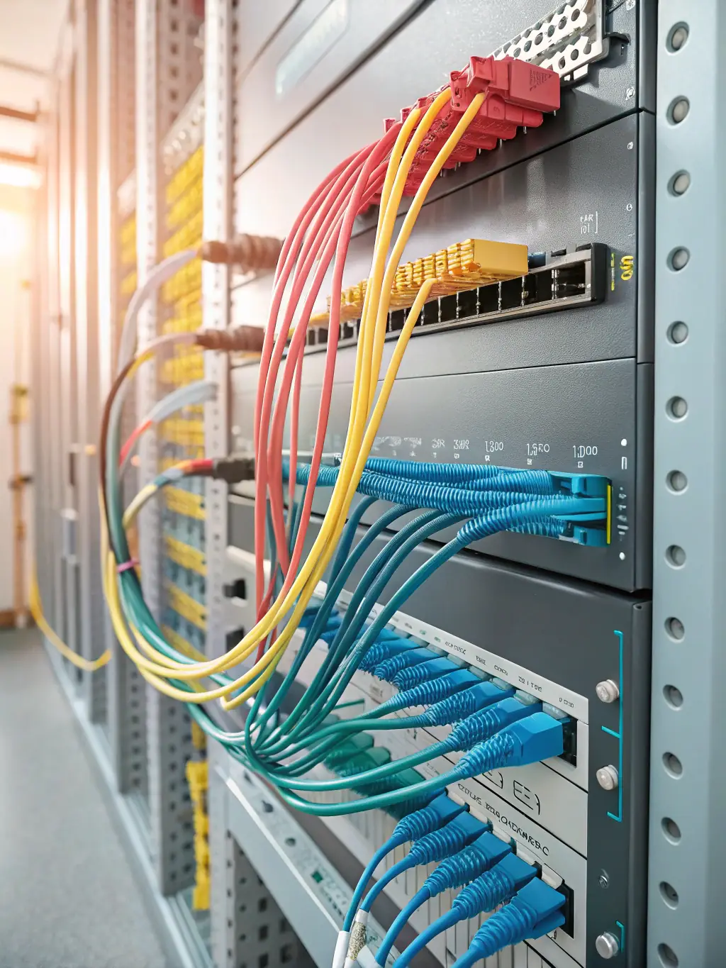 A network diagram showing scalable connections, representing the flexibility of Daemon Technology Solutions' network solutions.