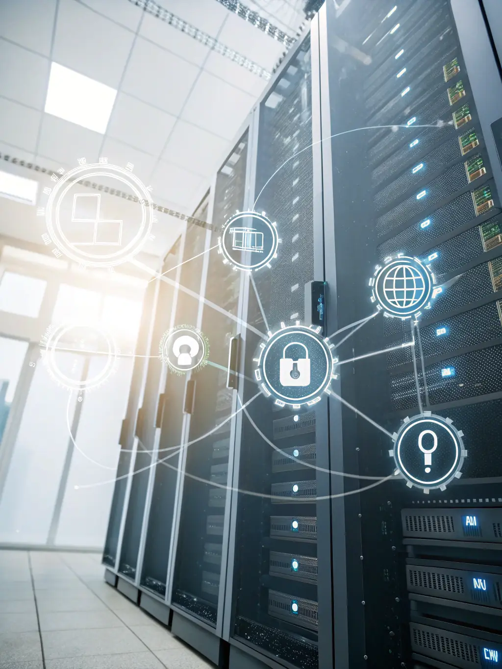 A secure firewall protecting a network, illustrating the advanced security measures implemented by Daemon Technology Solutions.